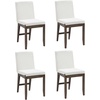 image:imageNathan James Dahlia Modern Kitchen and Dining Chair with Metal Legs and Vegan Leather Upholstery BrownBlack Set of 2Cream Bouclebrushed Dark Brown