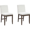 image:imageNathan James Dahlia Modern Kitchen and Dining Chair with Metal Legs and Vegan Leather Upholstery BrownBlack Set of 2Cream Bouclebrushed Dark Brown