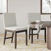 image:imageNathan James Dahlia Modern Kitchen and Dining Chair with Metal Legs and Vegan Leather Upholstery BrownBlack Set of 2Cream Bouclebrushed Dark Brown