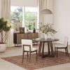 image:imageNathan James Dahlia Modern Kitchen and Dining Chair with Metal Legs and Vegan Leather Upholstery BrownBlack Set of 2Cream Bouclebrushed Dark Brown