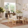 image:imageNathan James Dahlia Modern Kitchen and Dining Chair with Metal Legs and Vegan Leather Upholstery BrownBlack Set of 2Cream Bouclewarm Pine