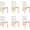image:imageNathan James Dahlia Modern Kitchen and Dining Chair with Metal Legs and Vegan Leather Upholstery BrownBlack Set of 2Cream Bouclewarm Pine