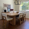 image:imageNathan James Dahlia Modern Kitchen and Dining Chair with Metal Legs and Vegan Leather Upholstery BrownBlack Set of 2Cream Bouclewarm Pine