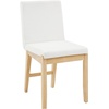 image:imageNathan James Dahlia Modern Kitchen and Dining Chair with Metal Legs and Vegan Leather Upholstery BrownBlack Set of 2Cream Bouclewarm Pine