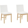 image:imageNathan James Dahlia Modern Kitchen and Dining Chair with Metal Legs and Vegan Leather Upholstery BrownBlack Set of 2Cream Bouclewarm Pine