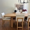 image:imageNathan James Dahlia Modern Kitchen and Dining Chair with Metal Legs and Vegan Leather Upholstery BrownBlack Set of 2Cream Bouclewarm Pine