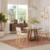 image:imageNathan James Dahlia Modern Kitchen and Dining Chair with Metal Legs and Vegan Leather Upholstery BrownBlack Set of 2Cream Bouclewarm Pine