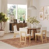 image:imageNathan James Dahlia Modern Kitchen and Dining Chair with Metal Legs and Vegan Leather Upholstery BrownBlack Set of 2Cream Bouclewarm Pine