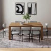 image:imageNathan James Dahlia Modern Kitchen and Dining Chair with Metal Legs and Vegan Leather Upholstery BrownBlack Set of 2Feather Graymatte Black