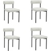 image:imageNathan James Dahlia Modern Kitchen and Dining Chair with Metal Legs and Vegan Leather Upholstery BrownBlack Set of 2Feather Graymatte Black