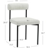 image:imageNathan James Dahlia Modern Kitchen and Dining Chair with Metal Legs and Vegan Leather Upholstery BrownBlack Set of 2Feather Graymatte Black