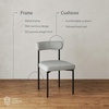 image:imageNathan James Dahlia Modern Kitchen and Dining Chair with Metal Legs and Vegan Leather Upholstery BrownBlack Set of 2Feather Graymatte Black