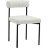 image:imageNathan James Dahlia Modern Kitchen and Dining Chair with Metal Legs and Vegan Leather Upholstery BrownBlack Set of 2Feather Graymatte Black