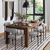 image:imageNathan James Dahlia Modern Kitchen and Dining Chair with Metal Legs and Vegan Leather Upholstery BrownBlack Set of 2Feather Graymatte Black