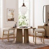 image:imageNathan James Dahlia Modern Kitchen and Dining Chair with Metal Legs and Vegan Leather Upholstery BrownBlack Set of 2FlaxLight Brown