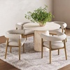 image:imageNathan James Dahlia Modern Kitchen and Dining Chair with Metal Legs and Vegan Leather Upholstery BrownBlack Set of 2FlaxLight Brown