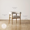 image:imageNathan James Dahlia Modern Kitchen and Dining Chair with Metal Legs and Vegan Leather Upholstery BrownBlack Set of 2FlaxLight Brown
