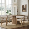 image:imageNathan James Dahlia Modern Kitchen and Dining Chair with Metal Legs and Vegan Leather Upholstery BrownBlack Set of 2FlaxLight Brown