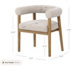 image:imageNathan James Dahlia Modern Kitchen and Dining Chair with Metal Legs and Vegan Leather Upholstery BrownBlack Set of 2FlaxLight Brown