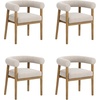 image:imageNathan James Dahlia Modern Kitchen and Dining Chair with Metal Legs and Vegan Leather Upholstery BrownBlack Set of 2FlaxLight Brown