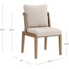 image:imageNathan James Dahlia Modern Kitchen and Dining Chair with Metal Legs and Vegan Leather Upholstery BrownBlack Set of 2FlaxLight Brown
