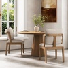 image:imageNathan James Dahlia Modern Kitchen and Dining Chair with Metal Legs and Vegan Leather Upholstery BrownBlack Set of 2FlaxLight Brown
