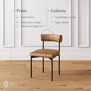 image:imageNathan James Dahlia Modern Kitchen and Dining Chair with Metal Legs and Vegan Leather Upholstery BrownBlack Set of 2Light Brownmatte Black