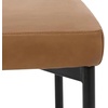 image:imageNathan James Dahlia Modern Kitchen and Dining Chair with Metal Legs and Vegan Leather Upholstery BrownBlack Set of 2Light Brownmatte Black