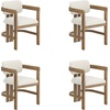 image:imageNathan James Dahlia Modern Kitchen and Dining Chair with Metal Legs and Vegan Leather Upholstery BrownBlack Set of 2Veya Light Brown
