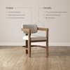 image:imageNathan James Dahlia Modern Kitchen and Dining Chair with Metal Legs and Vegan Leather Upholstery BrownBlack Set of 2Veya Light Brown