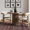 image:imageNathan James Dahlia Modern Kitchen and Dining Chair with Metal Legs and Vegan Leather Upholstery BrownBlack Set of 2Veya Light Brown