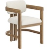 image:imageNathan James Dahlia Modern Kitchen and Dining Chair with Metal Legs and Vegan Leather Upholstery BrownBlack Set of 2Veya Light Brown