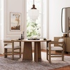 image:imageNathan James Dahlia Modern Kitchen and Dining Chair with Metal Legs and Vegan Leather Upholstery BrownBlack Set of 2Veya Light Brown