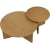 image:imageNathan James Davis Round Wooden Coffee Table Nesting Coffee Table Set Nested Table Furniture for Living Room Light Brown