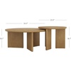 image:imageNathan James Davis Round Wooden Coffee Table Nesting Coffee Table Set Nested Table Furniture for Living Room Light Brown