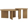 image:imageNathan James Davis Round Wooden Coffee Table Nesting Coffee Table Set Nested Table Furniture for Living Room Light Brown