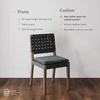 image:imageNathan James Elodia Upholstered Dining Chair with Seagrass Back Solid Wood Modern Dining Room Chair with Natural Flax Upholstery Light BrownBlack