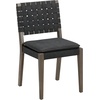 image:imageNathan James Elodia Upholstered Dining Chair with Seagrass Back Solid Wood Modern Dining Room Chair with Natural Flax Upholstery Light BrownBlack