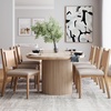 image:imageNathan James Elodia Upholstered Dining Chair with Seagrass Back Solid Wood Modern Dining Room Chair with Natural Flax Upholstery Light BrownElodia Natural FlaxSeagrass