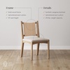 image:imageNathan James Elodia Upholstered Dining Chair with Seagrass Back Solid Wood Modern Dining Room Chair with Natural Flax Upholstery Light BrownElodia Natural FlaxSeagrass