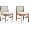 image:imageNathan James Elodia Upholstered Dining Chair with Seagrass Back Solid Wood Modern Dining Room Chair with Natural Flax Upholstery Light BrownLight BrownGray
