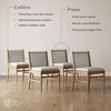 image:imageNathan James Elodia Upholstered Dining Chair with Seagrass Back Solid Wood Modern Dining Room Chair with Natural Flax Upholstery Light BrownLight BrownGray