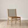 image:imageNathan James Elodia Upholstered Dining Chair with Seagrass Back Solid Wood Modern Dining Room Chair with Natural Flax Upholstery Light BrownLight BrownGray
