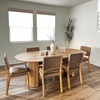 image:imageNathan James Elodia Upholstered Dining Chair with Seagrass Back Solid Wood Modern Dining Room Chair with Natural Flax Upholstery Light BrownNatural Brown