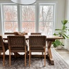 image:imageNathan James Elodia Upholstered Dining Chair with Seagrass Back Solid Wood Modern Dining Room Chair with Natural Flax Upholstery Light BrownNatural Brown