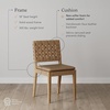 image:imageNathan James Elodia Upholstered Dining Chair with Seagrass Back Solid Wood Modern Dining Room Chair with Natural Flax Upholstery Light BrownNatural Brown