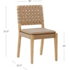 image:imageNathan James Elodia Upholstered Dining Chair with Seagrass Back Solid Wood Modern Dining Room Chair with Natural Flax Upholstery Light BrownNatural Brown