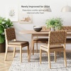 image:imageNathan James Elodia Upholstered Dining Chair with Seagrass Back Solid Wood Modern Dining Room Chair with Natural Flax Upholstery Light BrownNatural Brown