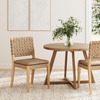image:imageNathan James Elodia Upholstered Dining Chair with Seagrass Back Solid Wood Modern Dining Room Chair with Natural Flax Upholstery Light BrownNatural Brown