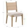 image:imageNathan James Elodia Upholstered Dining Chair with Seagrass Back Solid Wood Modern Dining Room Chair with Natural Flax Upholstery Light BrownNatural FlaxSeagrass